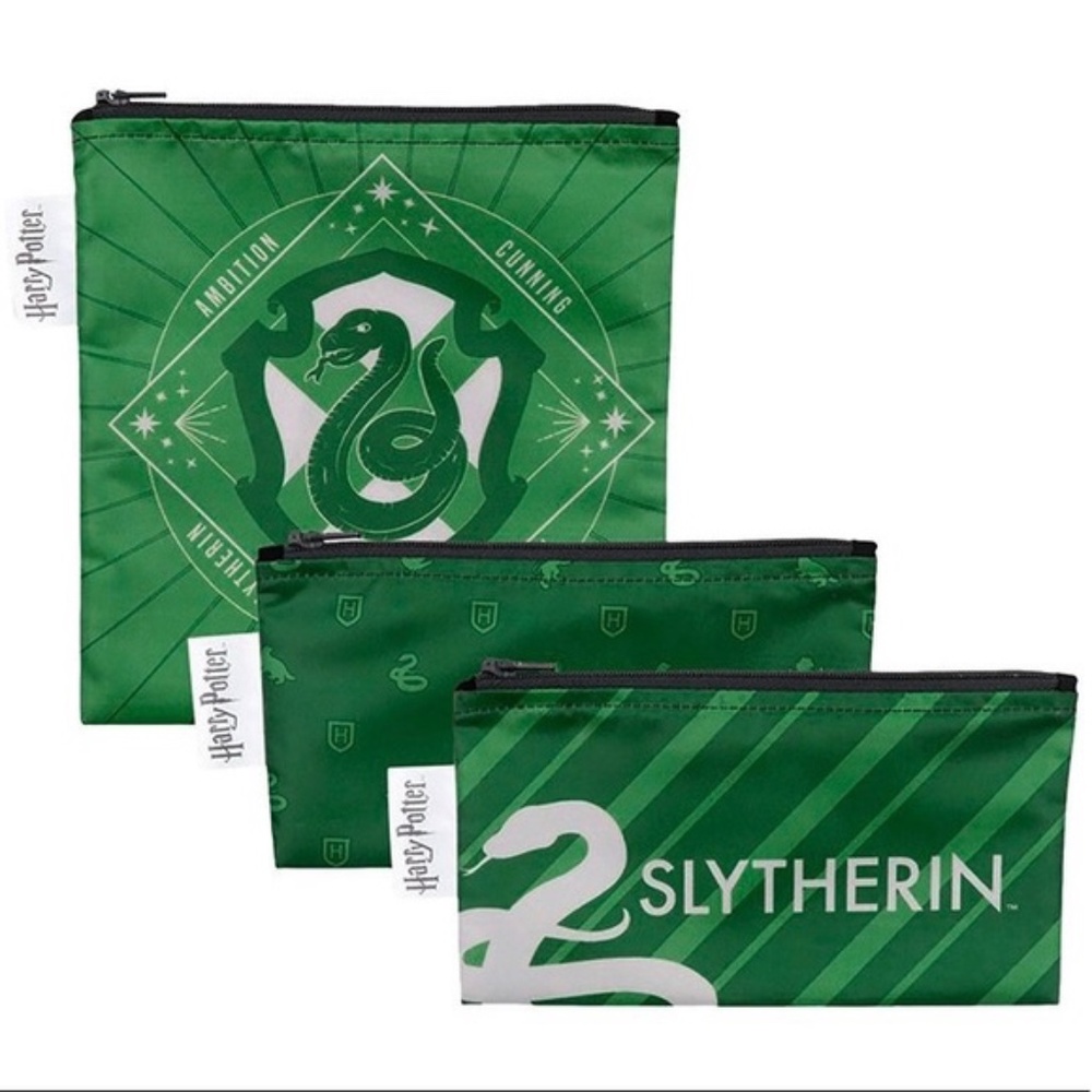 New Bumkins x Harry Potter Slytherin Snack Bag Set. BNIP.